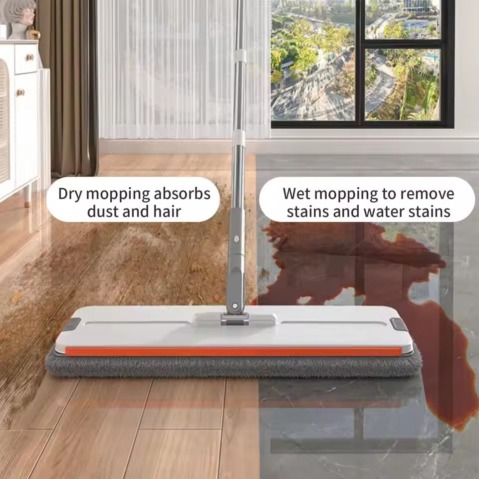 Dry Spray Mop Floor Wiper with Built-In Spray Function 700ml Refillable Tank 360° Rotating