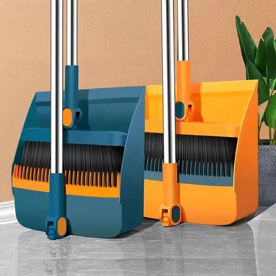 3-in-1 Broom & Dustpan Combo Set – Adjustable Rotatable Design for Indoor