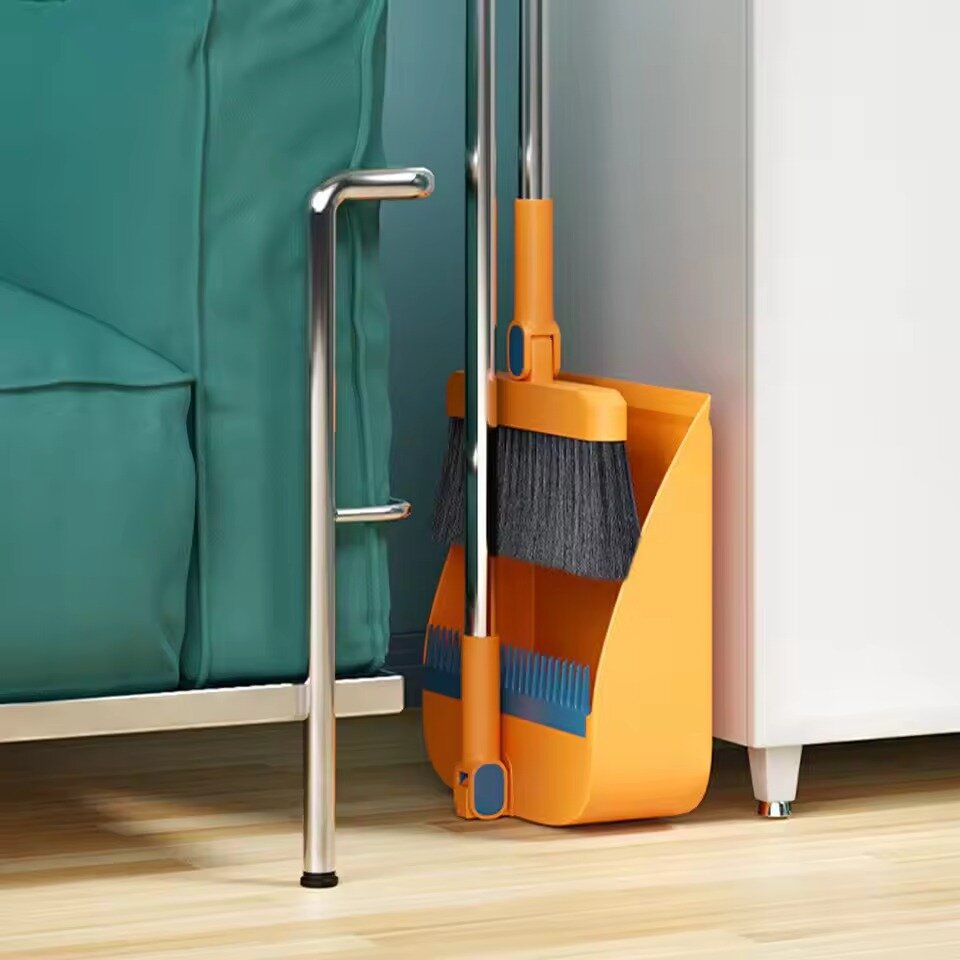 3-in-1 Broom & Dustpan Combo Set – Adjustable Rotatable Design for Indoor