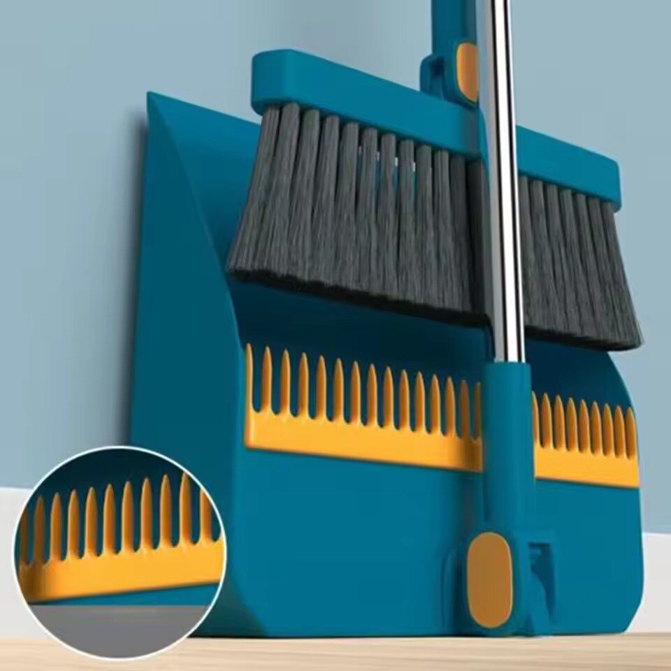3-in-1 Broom & Dustpan Combo Set – Adjustable Rotatable Design for Indoor